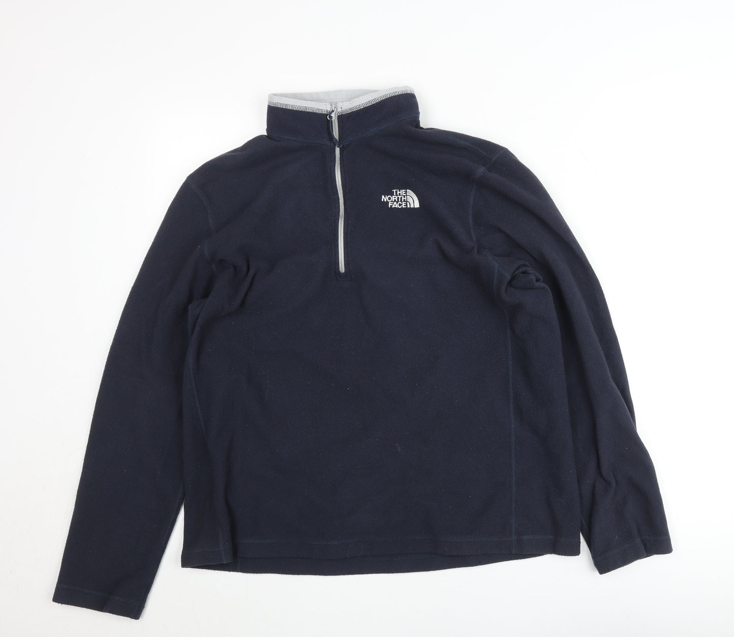 The North Face Men's Blue Fleece Pullover Sweatshirt L 1/4 Zip Outdoor