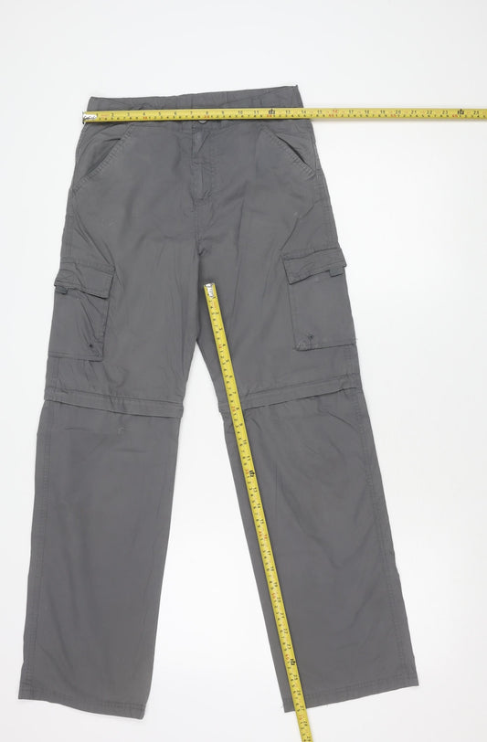 Mountain Warehouse Boys Grey Outdoor Hiking Trousers Size 13 Years