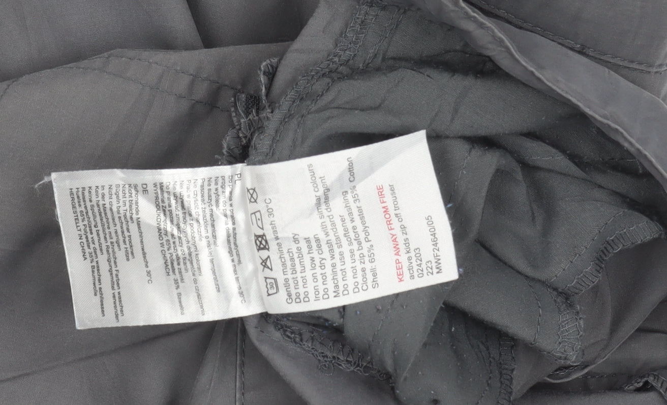 Mountain Warehouse Boys Grey Outdoor Hiking Trousers Size 13 Years
