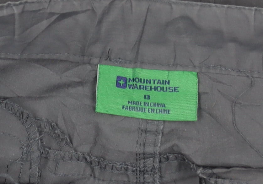 Mountain Warehouse Boys Grey Outdoor Hiking Trousers Size 13 Years
