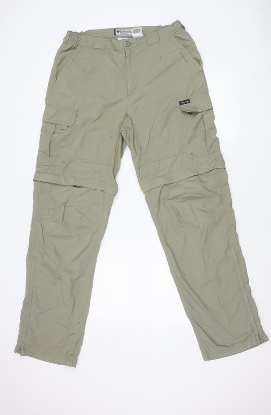 Columbia Unisex Adults Grey Cargo Trousers M Nylon Outdoor Hiking