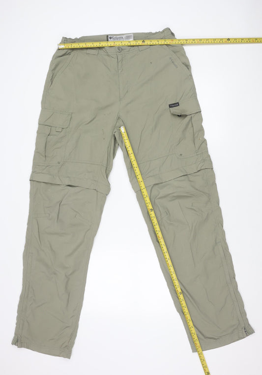 Columbia Unisex Adults Grey Cargo Trousers M Nylon Outdoor Hiking