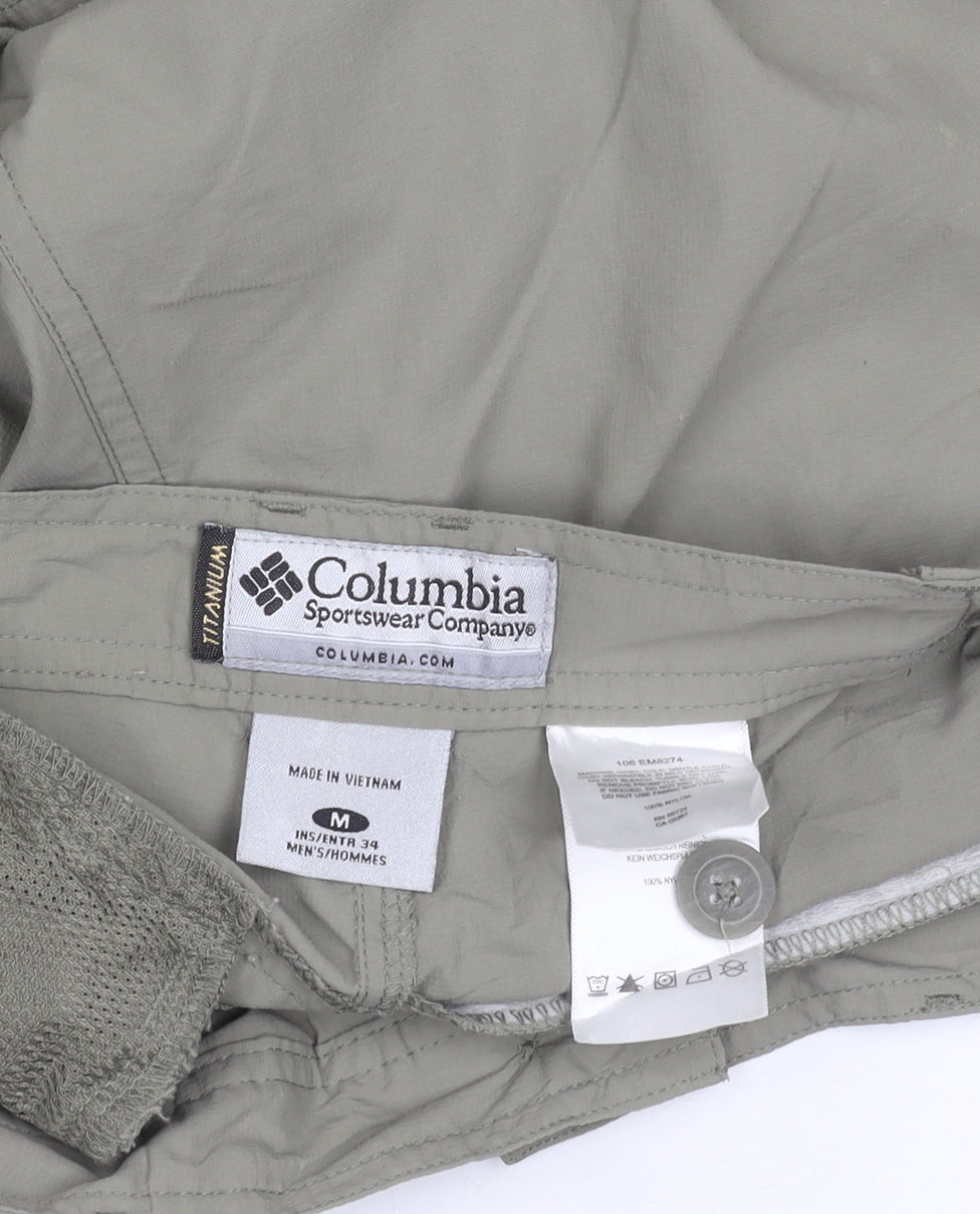 Columbia Unisex Adults Grey Cargo Trousers M Nylon Outdoor Hiking