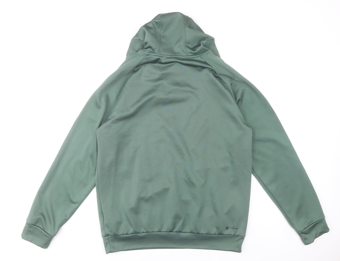 Adidas Men’s Green Pullover Hoodie Size M Sports Training Jumper