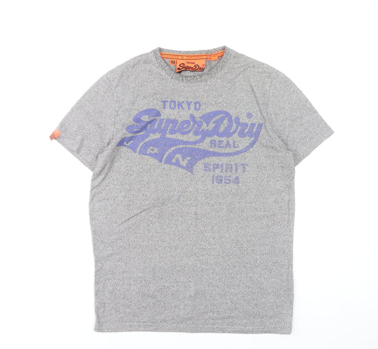 Superdry Men's Grey Graphic Print Vintage T-Shirt Size M