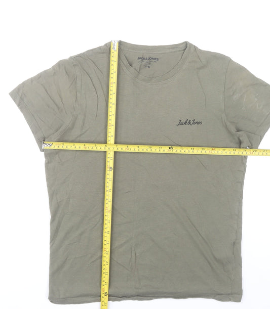 Jack & Jones Men’s Green Small Regular Fit Short Sleeve T-Shirt