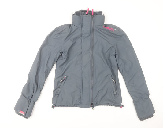 Superdry Women’s Grey Small Windbreaker Jacket Regular Fit