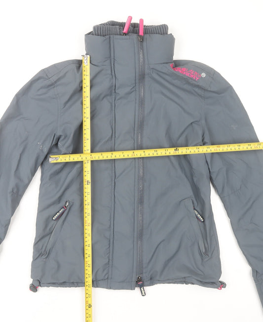 Superdry Women’s Grey Small Windbreaker Jacket Regular Fit