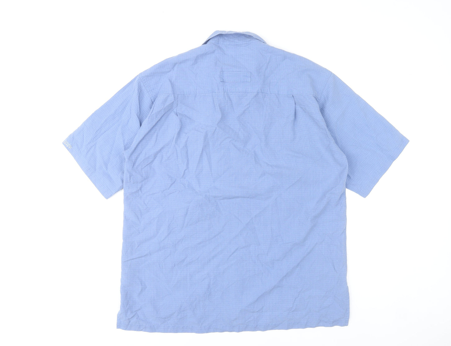 Columbia Men’s Blue Short Sleeve Button-Up Shirt Size M Casual Summer