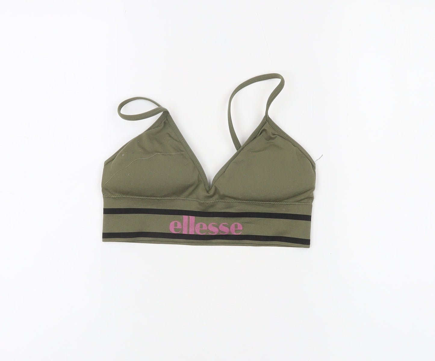 Ellesse Women Green Small Sports Bra Nylon Elastane Stretch Activewear