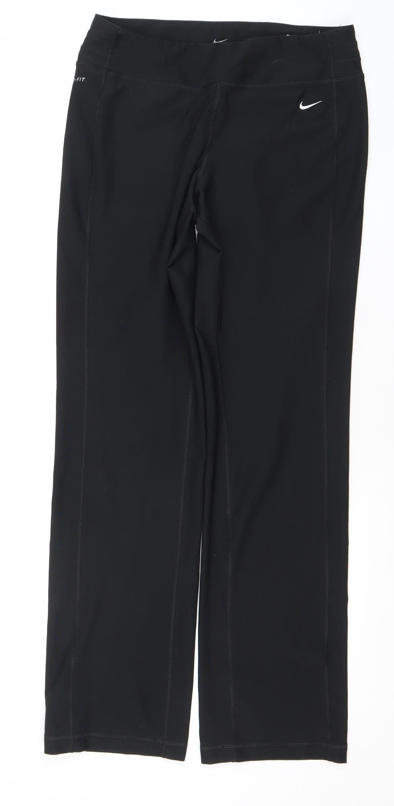 Nike Womens Black Dri-Fit Activewear Leggings Size M Slim Fit Stretch