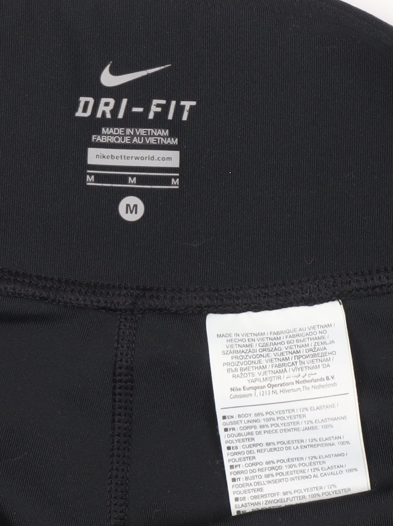 Nike Womens Black Dri-Fit Activewear Leggings Size M Slim Fit Stretch