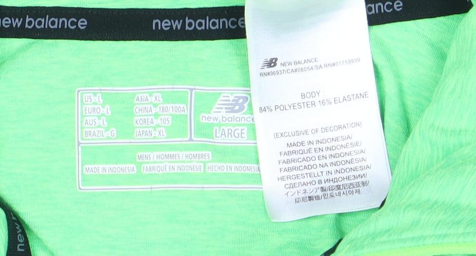 New Balance Unisex Green L Pullover Sweatshirt 1/4 Zip Sportswear