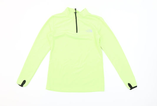 The North Face Womens Green Medium 1/4 Zip Pullover Sweatshirt
