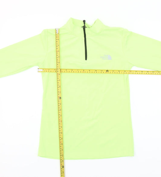 The North Face Womens Green Medium 1/4 Zip Pullover Sweatshirt