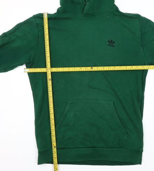 Adidas Men's Green Pullover Hoodie Medium Logo Sweatshirt