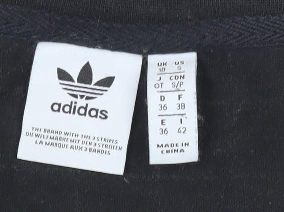 Adidas Men's Black Small Check Logo Graphic Cotton T-Shirt