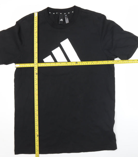 Adidas Men’s Black Medium Graphic Logo Sports T-Shirt