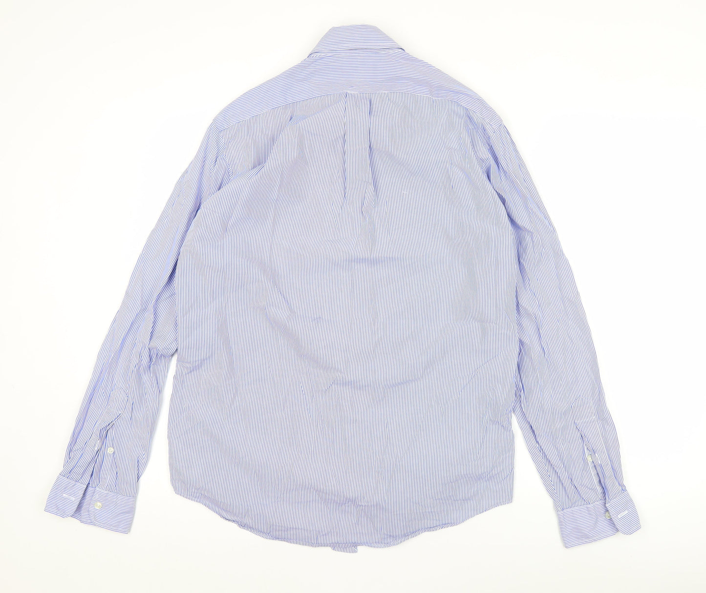 Ralph Lauren Men’s Blue Striped Button-Up Shirt Size M Classic Fit