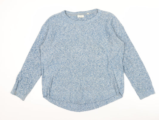 Fat Face Women’s Blue Crew Neck Long Sleeve Cotton Jumper UK 12