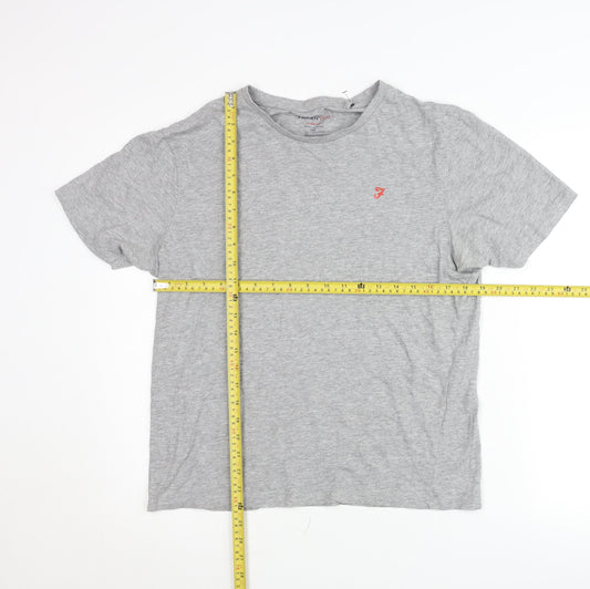 Mens UK Size L Farah Grey Cotton Blend T-Shirt