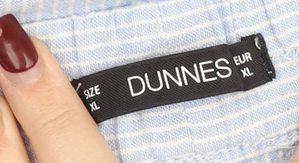 Dunnes Stores Women’s Blue Striped Cotton Casual Shorts XL
