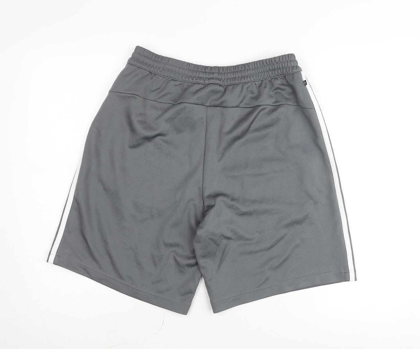 Adidas Mens Grey Sweat Shorts Medium Regular Fit Elastic Waist