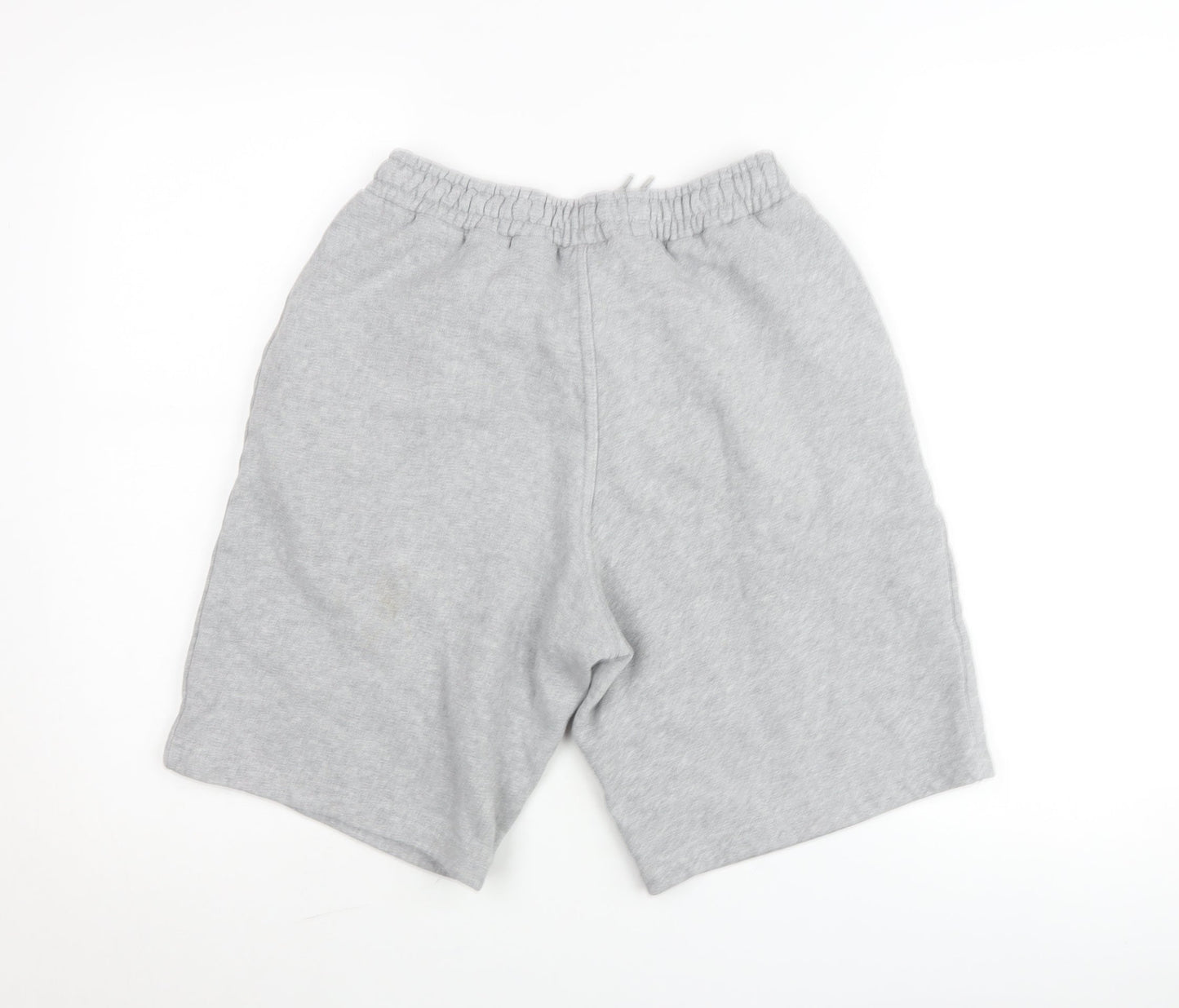 Adidas Men's Grey Sweat Shorts Size S Elastic Waist Pockets Logo