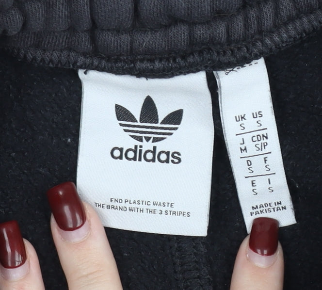 Adidas Men's Black Sweat Shorts S Regular Fit Casual Fleece