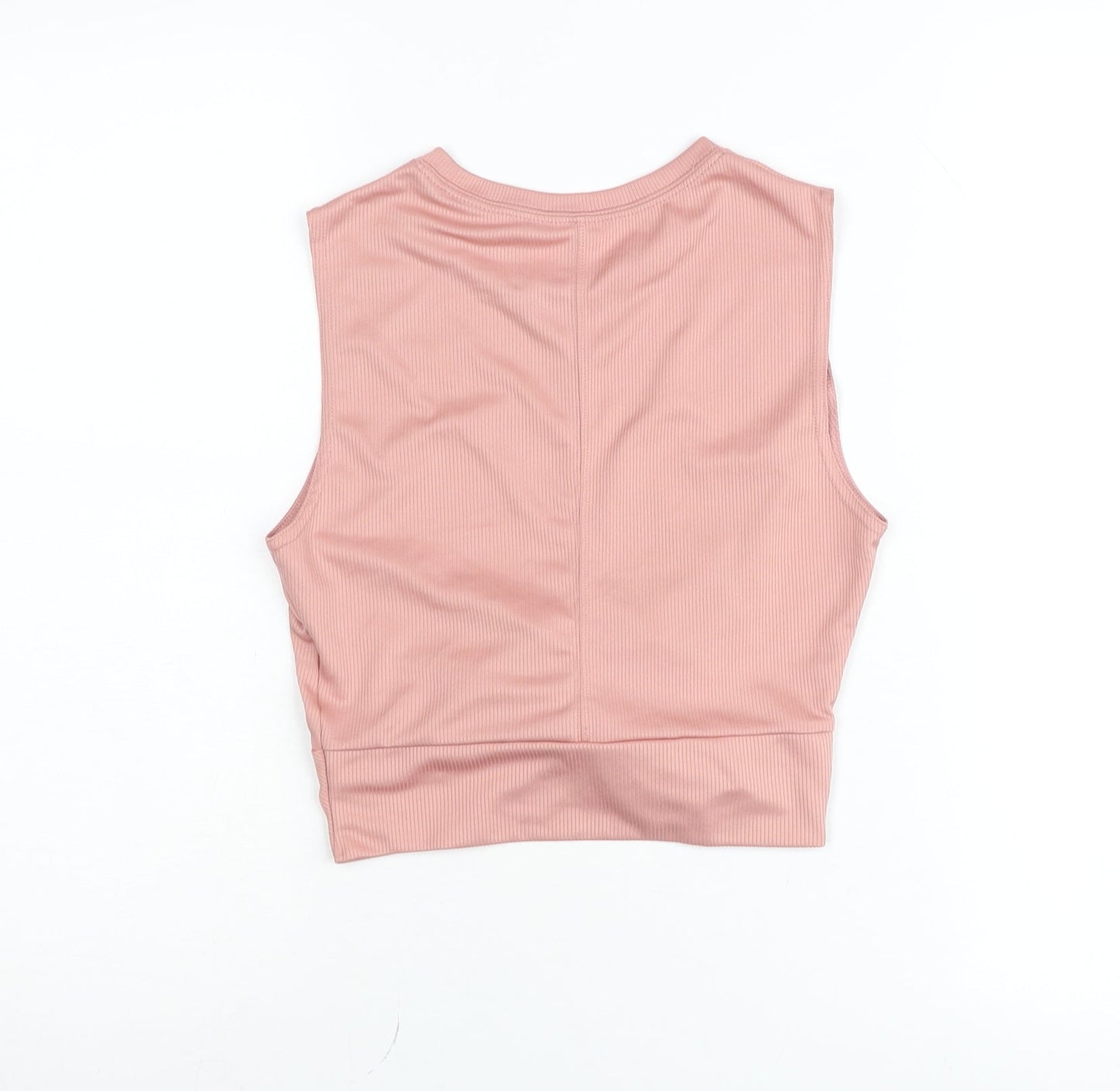 Nike Womens Pink Cropped Dri-FIT Training Tank Top Size S