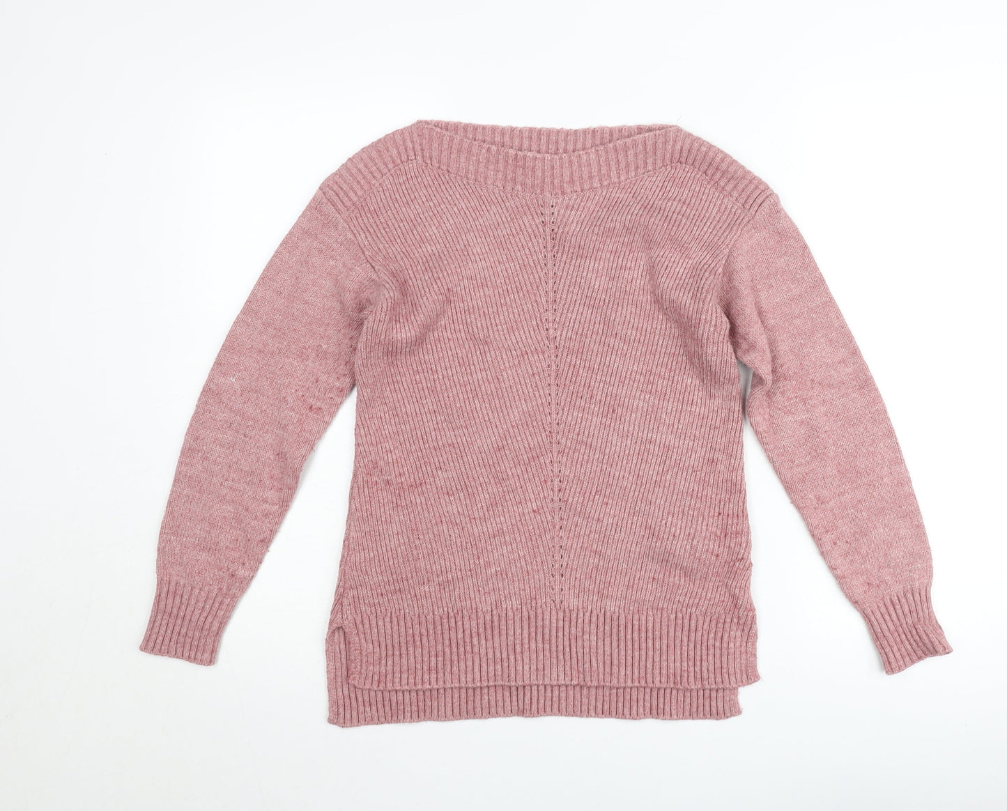 Fat Face Women Pink Size 10 Pullover Jumper Cotton Wool Knit