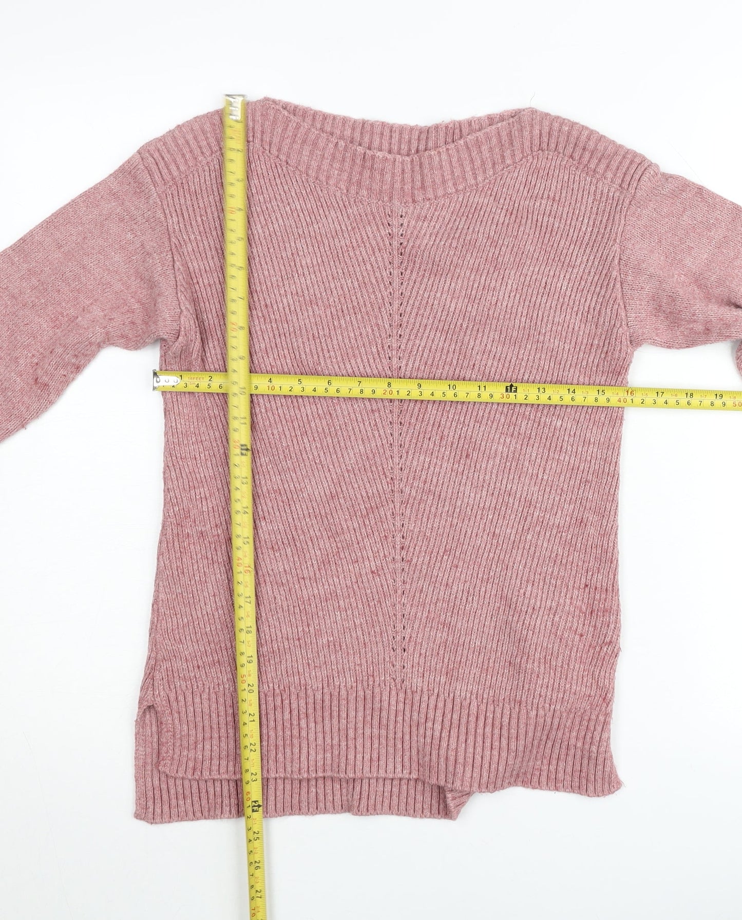 Fat Face Women Pink Size 10 Pullover Jumper Cotton Wool Knit