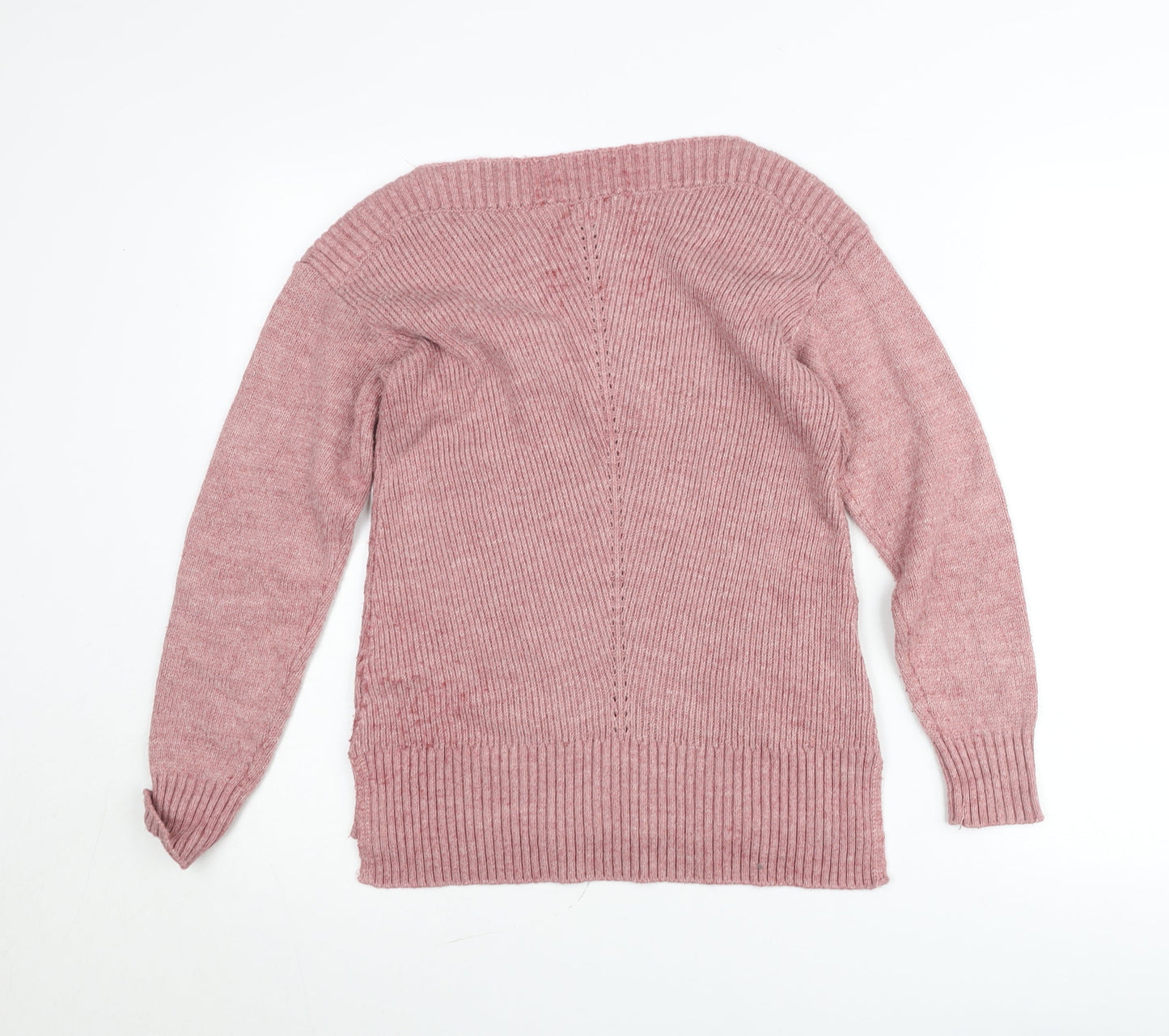 Fat Face Women Pink Size 10 Pullover Jumper Cotton Wool Knit