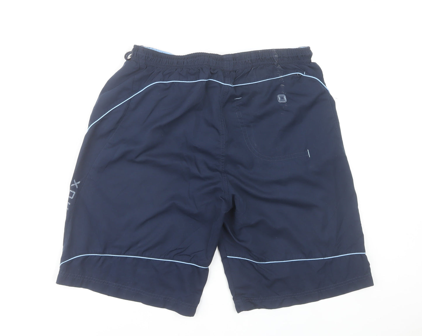 Nike Men’s Blue L Sports Shorts Elastic Waist Pockets Quick Dry