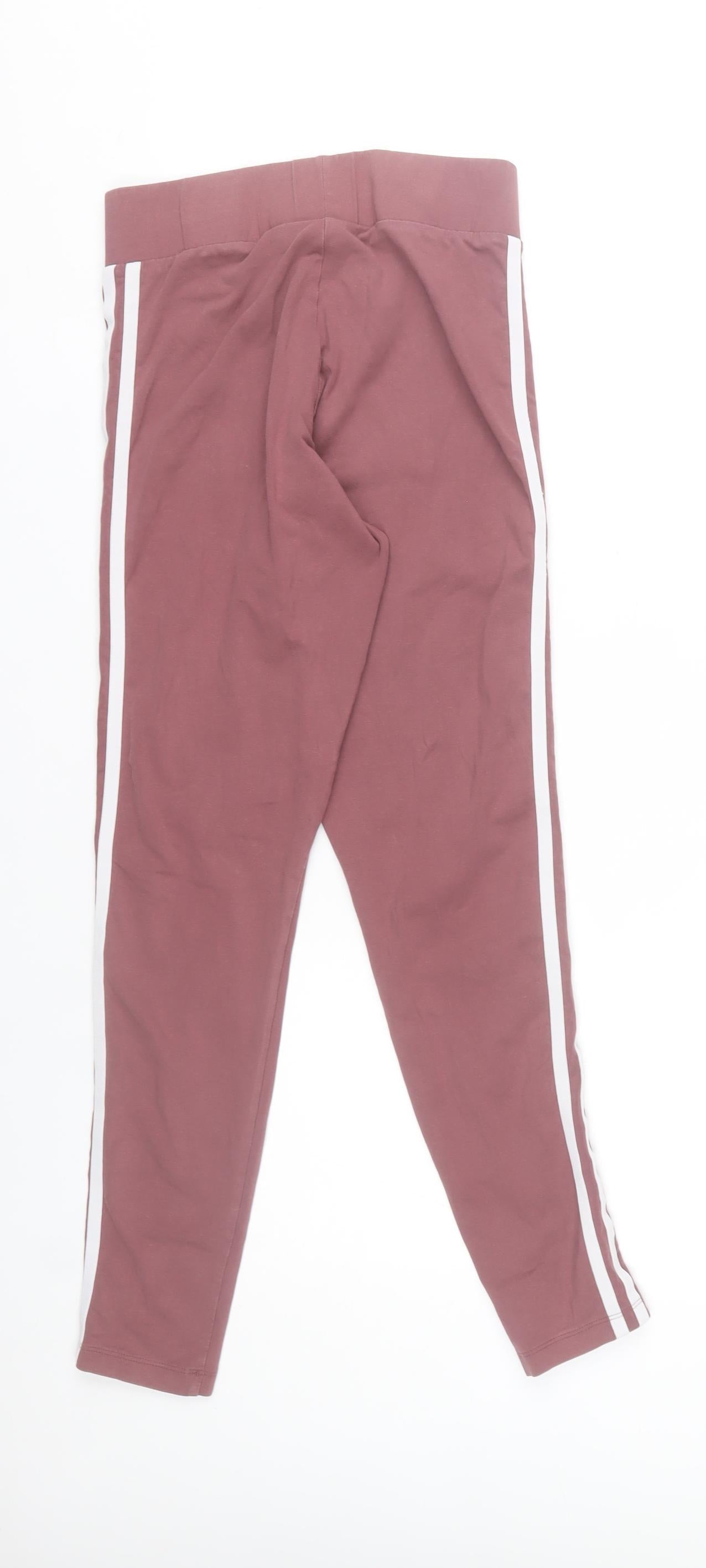 Adidas Women’s Purple Size 10 Side Stripe Cotton Blend Leggings