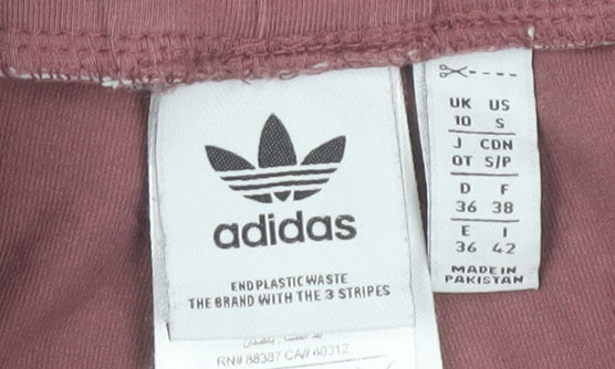 Adidas Women’s Purple Size 10 Side Stripe Cotton Blend Leggings