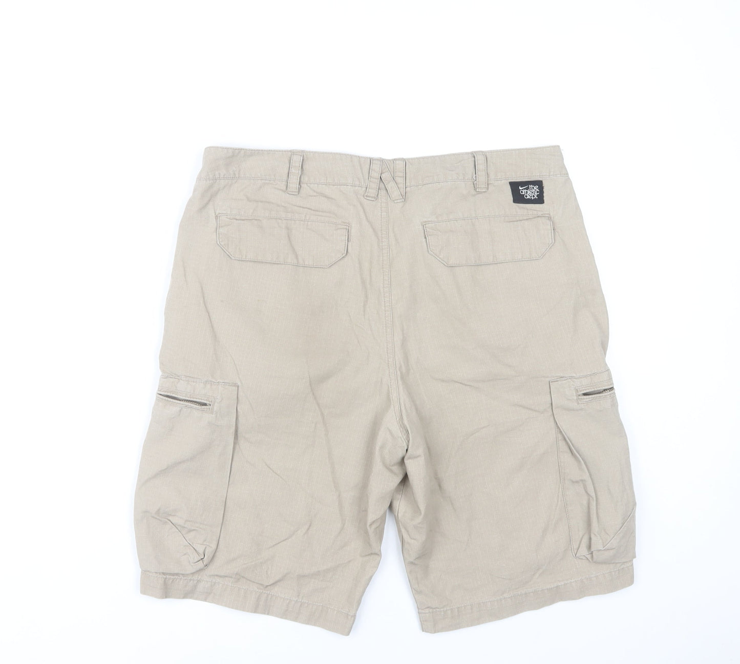 Nike Men's Beige Cargo Shorts Size M 30in Cotton Pockets