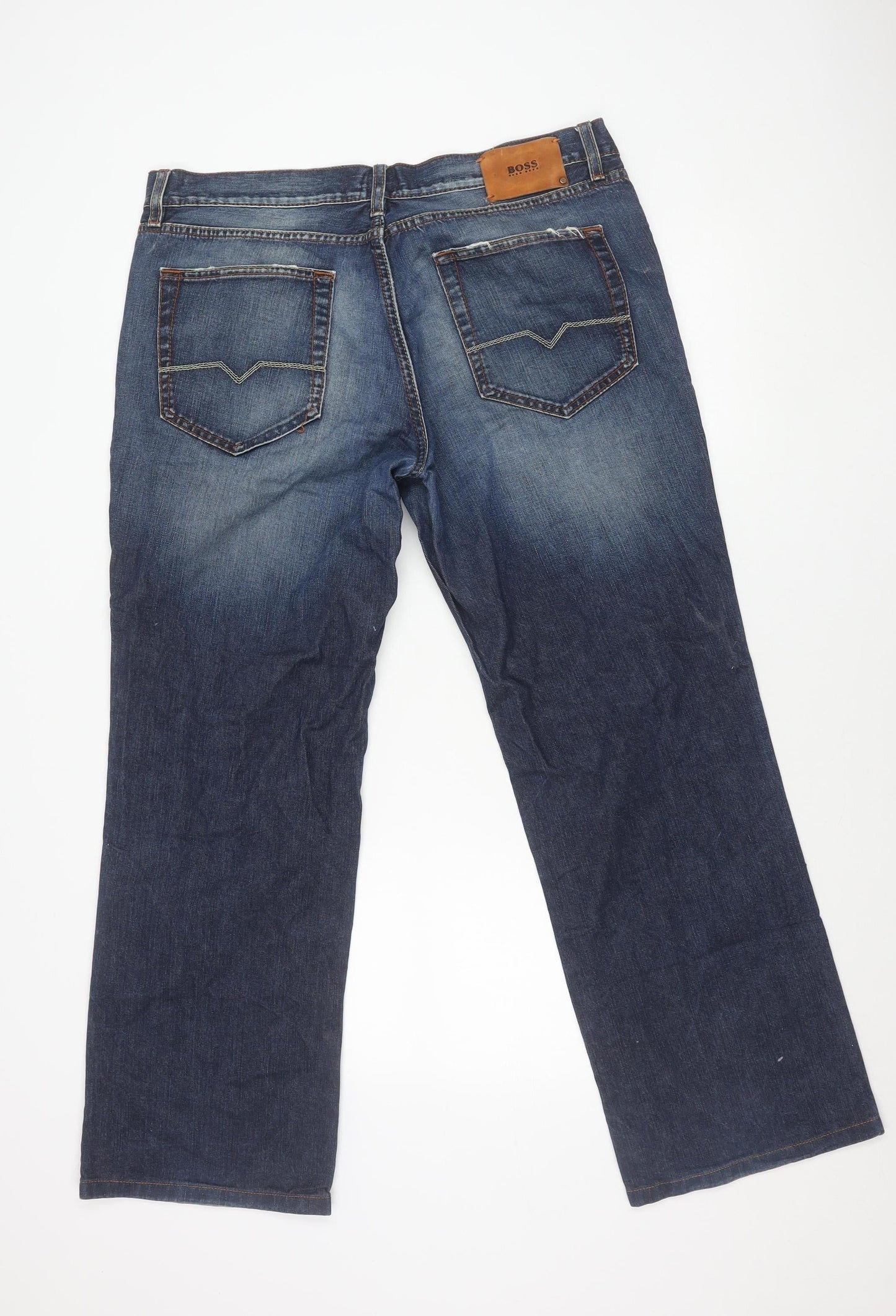 Hugo Boss Men’s Blue 38W 34L Straight Leg Denim Jeans
