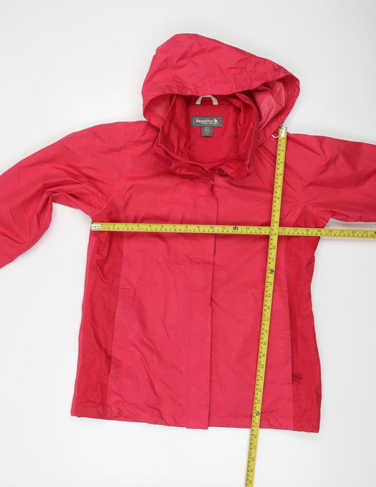 Regatta Women Pink Waterproof Hooded Rain Jacket Size 12