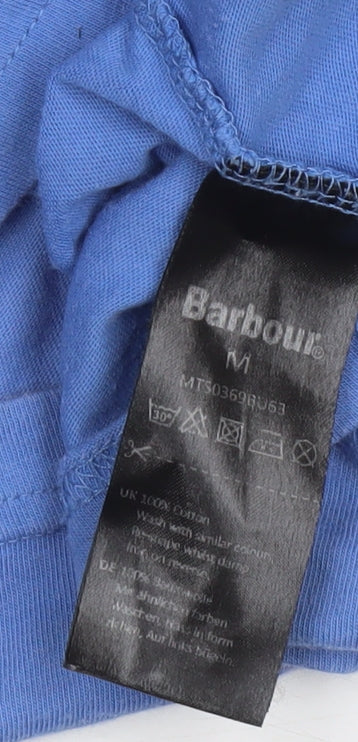 Barbour International Men's Blue Graphic Logo T-Shirt M Tailored Fit