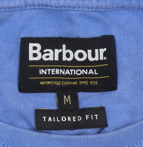 Barbour International Men's Blue Graphic Logo T-Shirt M Tailored Fit