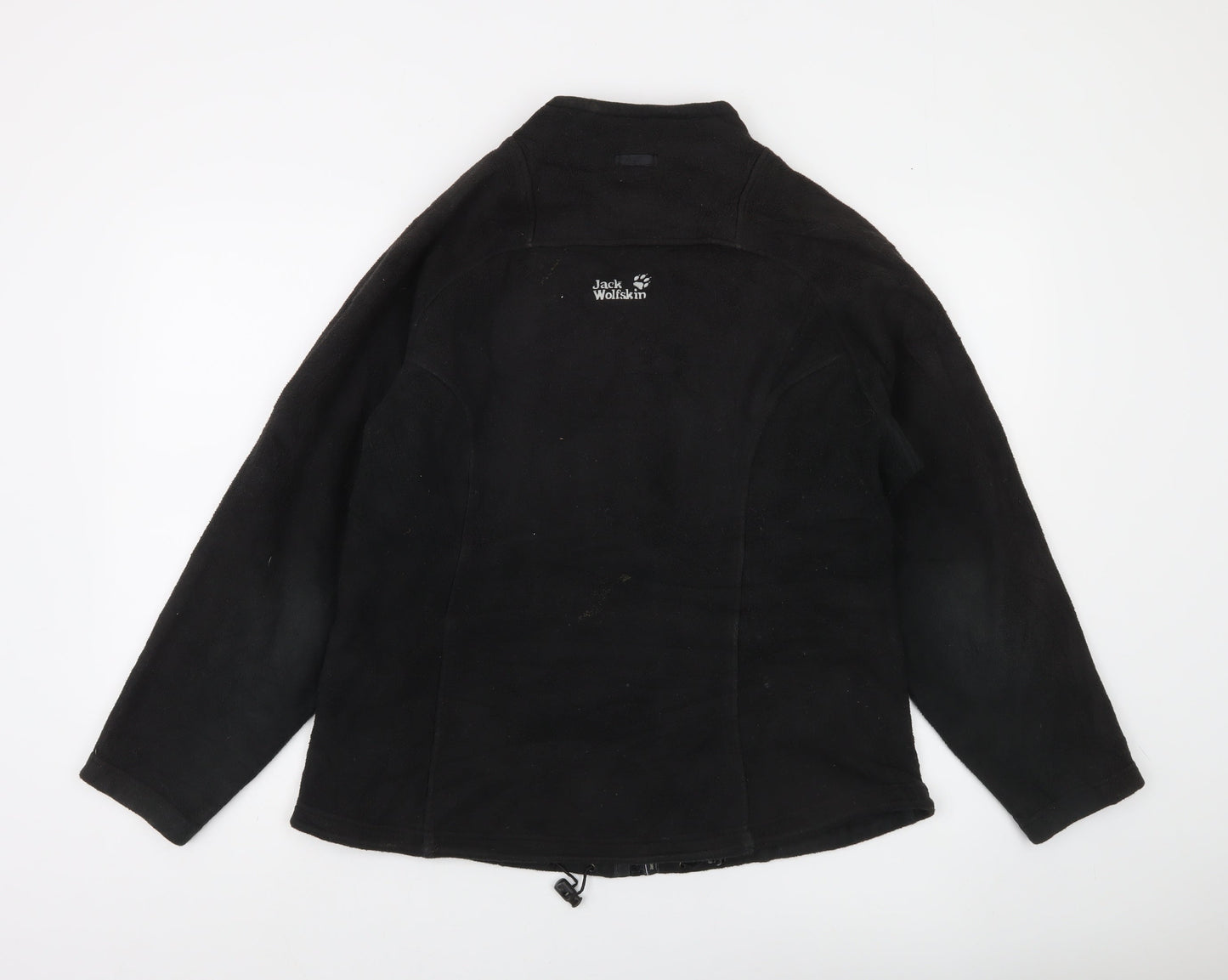 Jack Wolfskin Women Black Fleece Full Zip Outdoor Jacket Size 14