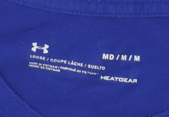 Under Armour Men's Blue HeatGear Graphic Sports T-Shirt Size M