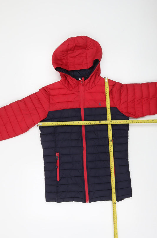 Joules Boys Red and Blue Hooded Puffer Jacket 11-12 Years
