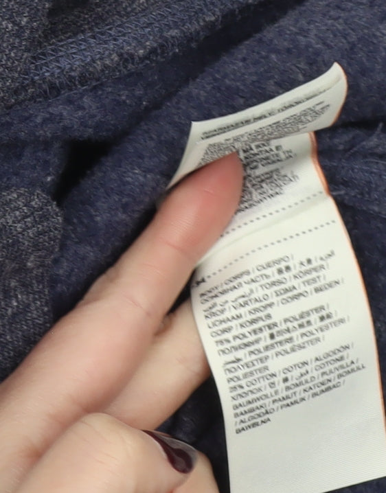 Superdry Womens Blue Pullover Hoodie XXS Vintage Graphic Sweatshirt