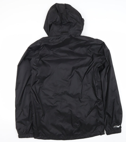 Regatta Men's Black Waterproof Hooded Rain Jacket Size S