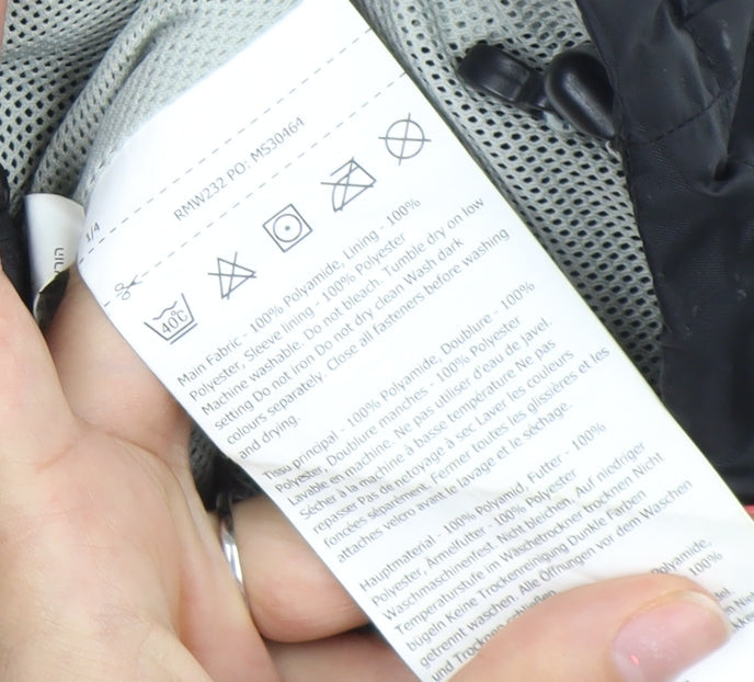 Regatta Men's Black Waterproof Hooded Rain Jacket Size S