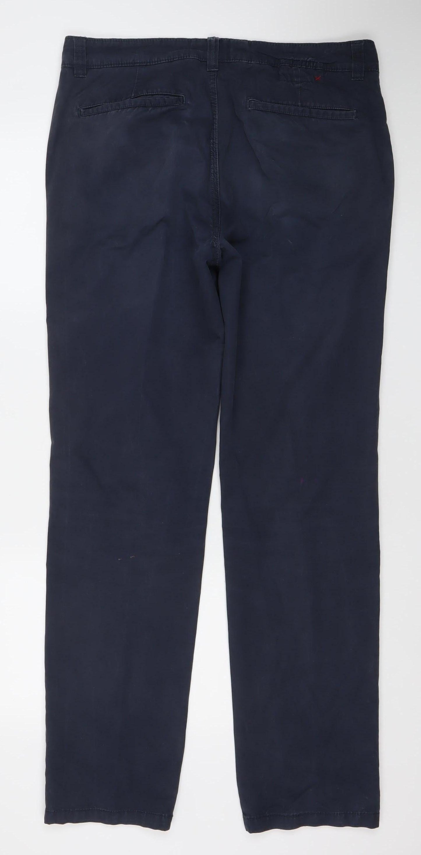 Fat Face Mens Blue Chino Trousers Size L 36in Regular Fit
