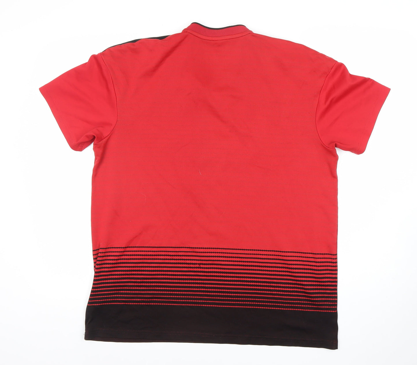 Adidas Men Red Large Manchester United Football Shirt Jersey