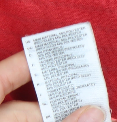 Adidas Men Red Large Manchester United Football Shirt Jersey